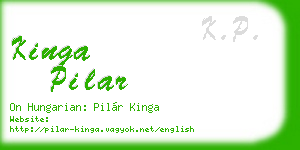 kinga pilar business card